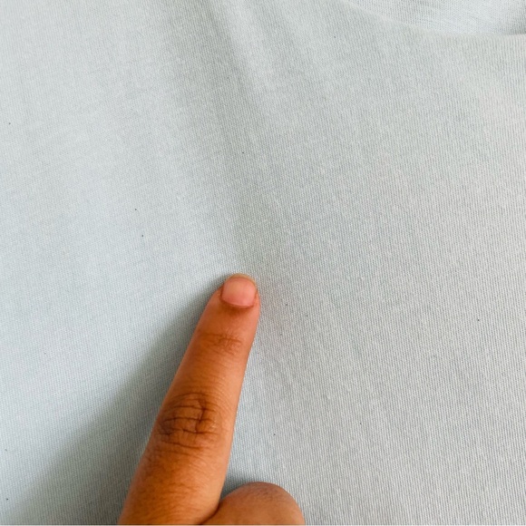 Pure Jill Blue 3/4 Sleeve artistic tee size L petite layered stretch comfort - Picture 7 of 8